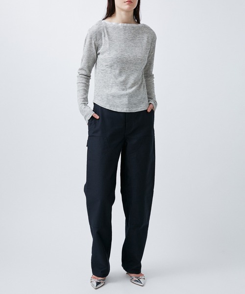 tシャツ EYELET WAFFLE BOATNECK L/S TOPS レディース M TO R tシャツ EYELET WAFFLE BOATNECK L/S TOPS レディース