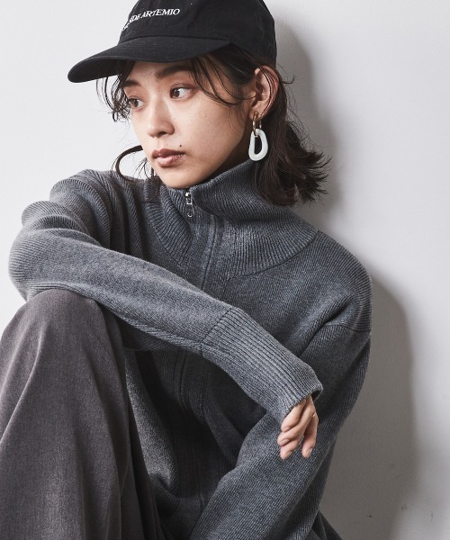 CHIC STYLE（シックスタイル） カーディガン ハイネックジップアップ