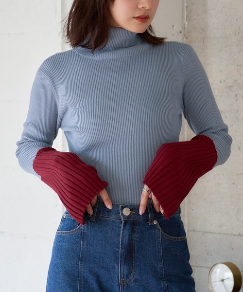 ご購入者様決定꒰SUREVE꒱ ベルスリーブ ニット ピンク セーター 長袖