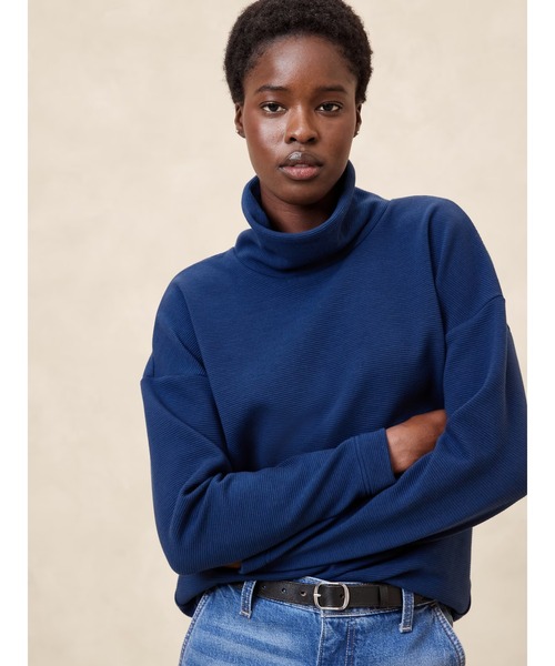 バナナリパブリック　レディース　タートルスウェット BANANA REPUBLIC トレーナー スウェット FACTORY STORE
