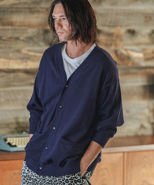 CAMBIO（カンビオ） カーディガン mcg3584-High Gauge Cotton Knit 3-4