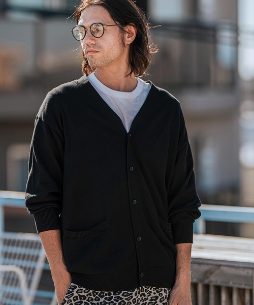 CAMBIO（カンビオ） カーディガン mcg3584-High Gauge Cotton Knit 3-4