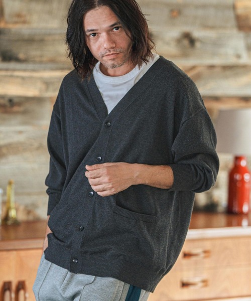 CAMBIO（カンビオ） カーディガン mcg3584-High Gauge Cotton Knit 3-4