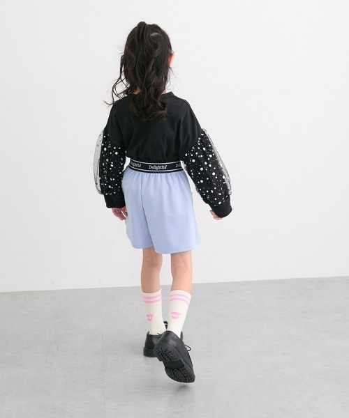 パンツ ウエストロゴゴムラップキュロット（女の子） キッズ