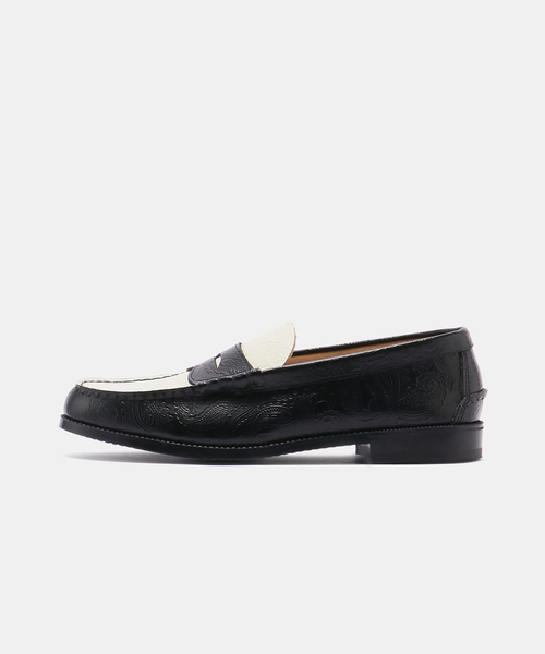 KENFORD ローファー 26cm ホワイト/ブラック The Kenford Fineshoes＞ タンク ソール ローファー ブラック