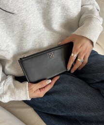 【訳あり未使用】ラシット 現行モデル L字長財布 黒 SO-418 本革 russet（ラシット） 長財布 財布 ミニモノグラムプレートロング
