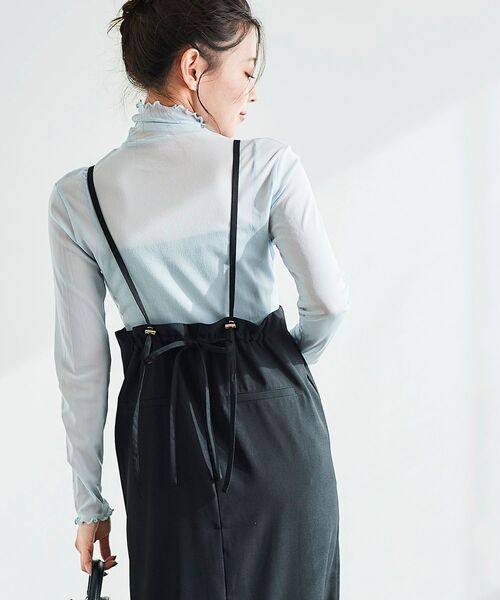 le.coeur blanc（ルクールブラン） ワンピース バックリボンサロペット