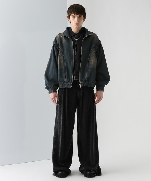 ruuu30 shury ダブルジップデニムジャケット HARE デニムジャケット gジャン 「SET UP対応」2WAYデニム