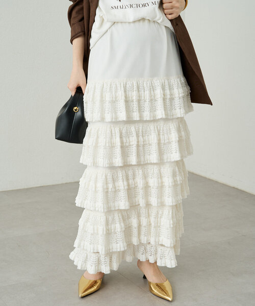 LOUNGEDRESS（ラウンジドレス）の「ティアードレーススカート