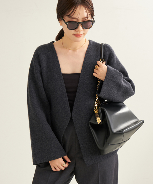 plage（プラージュ） ニットカーディガン - グレー レディース