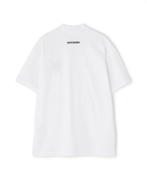 5 ジャックバニー ベアカノコ モックネック ハイネックカットソー ホワイト ☆新品正規品パーリーゲイツ/ジャックバニー メンズベアカノコ