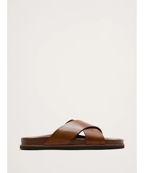 Leather Slide Sandal レザー スライドサンダル サンダル レザースライドサンダル メンズ : ZOZOTOWN Yahoo!店
