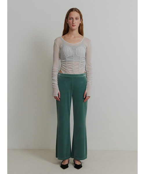 Flocky Tulle Off-shoulder Bodysuit（カットソー/Tシャツ