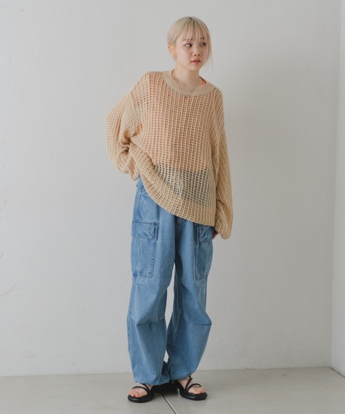 「WHIMSIC」 長袖ニット FREE アイボリー メンズ_画像6