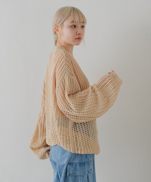 「WHIMSIC」 長袖ニット FREE アイボリー メンズ_画像8