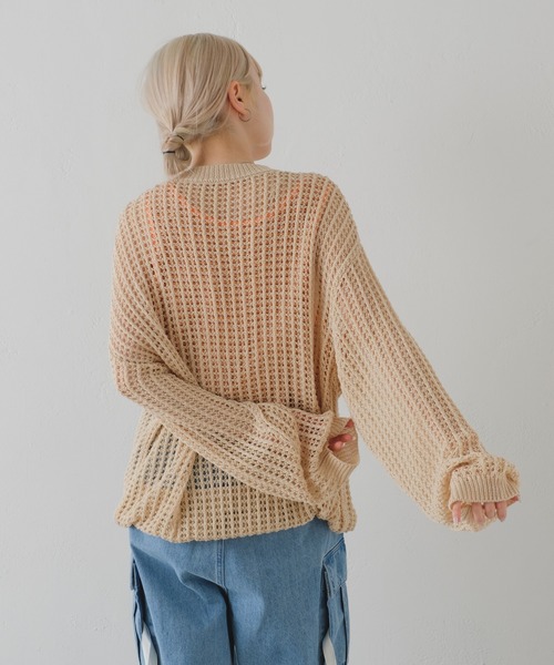 「WHIMSIC」 長袖ニット FREE アイボリー メンズ_画像9