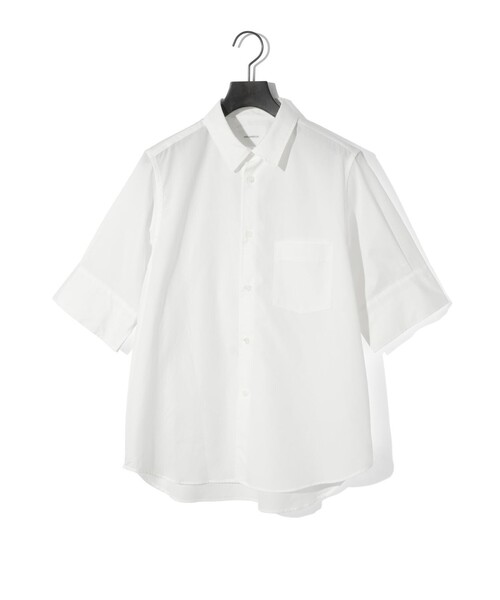 ブラウス シャツ MIDIUMISOLID for Ladies ハーフスリーブシャツ レディース