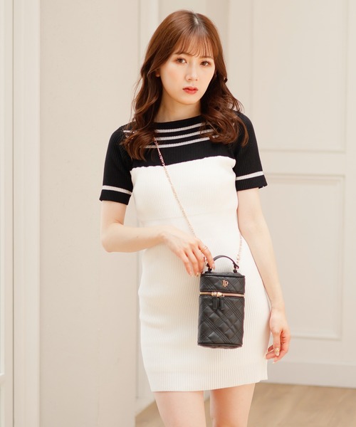 「LIPSERVICE」 ニットワンピース M ブルー レディース_画像2