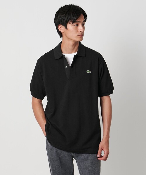 LACOSTE ポロシャツ セール】 モノグラムジャカードコットンニットポロシャツ