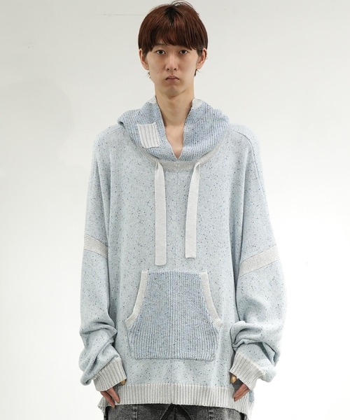 パーカー BASEMARK/ベースマーク/Knit Big Hoodie レディース メンズ
