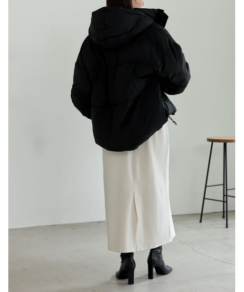 「Re:EDIT」 中綿ブルゾン MEDIUM ベージュ レディース_画像4