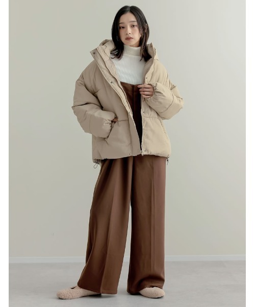 「Re:EDIT」 中綿ブルゾン MEDIUM ベージュ レディース_画像7