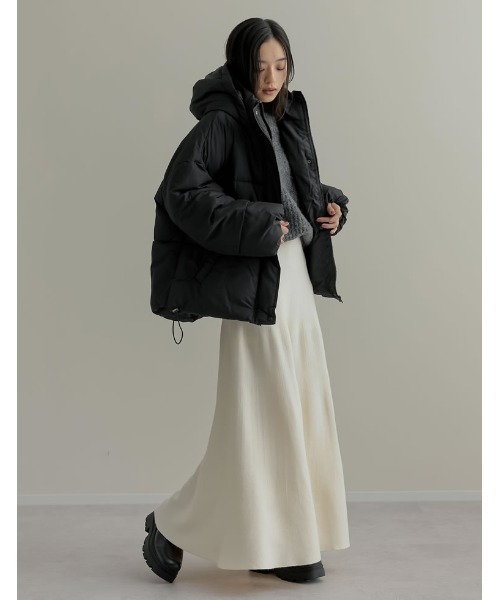 「Re:EDIT」 中綿ブルゾン MEDIUM ベージュ レディース_画像9