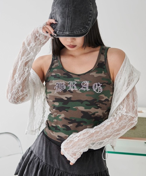 WEGO タンクトップ ノースリーブ WEGO/「25年春夏新作」ロゴ
