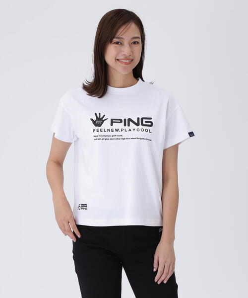 tシャツ 「PING APPAREL」TC天竺 半袖Ｔシャツ 「LADIES LINE」 (LADIES) レディース