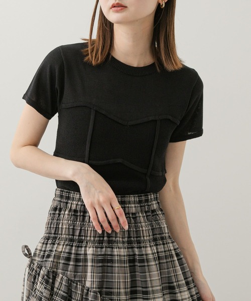 新品★エヌビービーウィークエンド★半袖ニットS SENSE OF PLACE by URBAN RESEARCH ニット セーター 「WEB限定