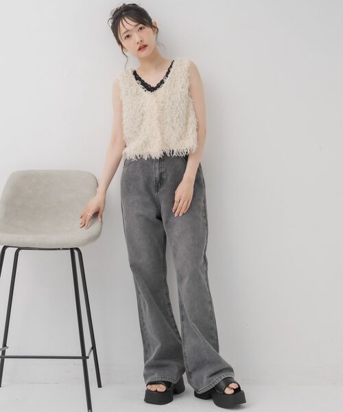 春夏レトロフレアパンツジーンズ男女兼用 KOEISTORE デニムパンツ レディース 春 夏 春夏 黒 白 フレア