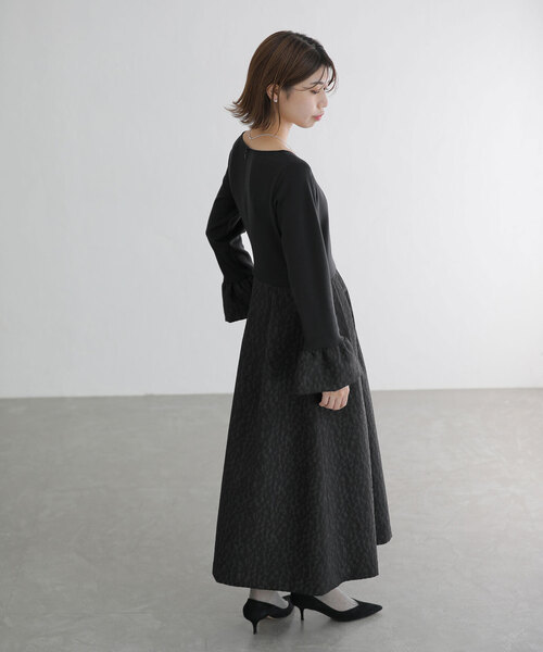 「La TOTALITE」 ドッキングワンピース 36 ベージュ レディース_画像4