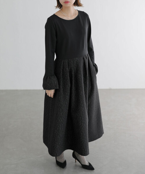 「La TOTALITE」 ドッキングワンピース 36 ベージュ レディース_画像6