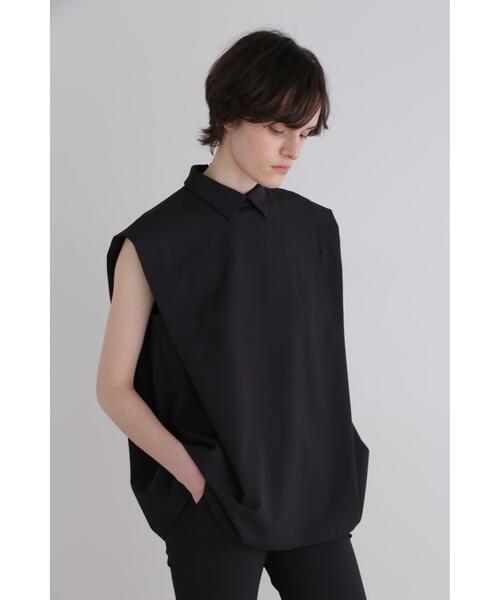 LE PHIL ストレッチオックスノースリーブブラウス LE PHIL（ル フィル） ブラウス シャツ ストレッチオックス