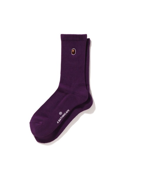 A BATHING APE 靴下 HEAD ONE POINT SOCKS メンズ : ZOZOTOWN