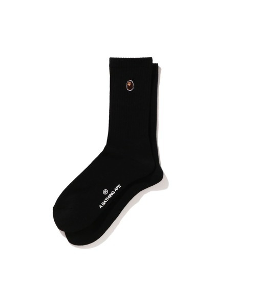 A BATHING APE 靴下 HEAD ONE POINT SOCKS メンズ : ZOZOTOWN