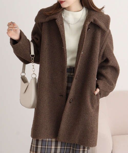 「FUNALIVE」 ステンカラーコート L ブルー レディース_画像9