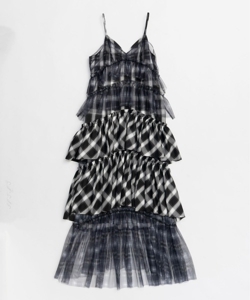 MAISON SPECIAL ワンピース Plaid Tiered Dress/チェック
