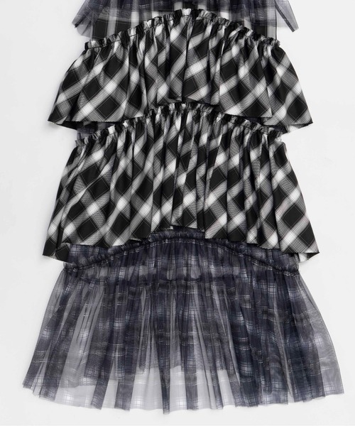 メゾンスペシャル MaisonSpecial ワンピース チェック チュニック MAISON SPECIAL ワンピース Plaid Tiered Dress/チェック