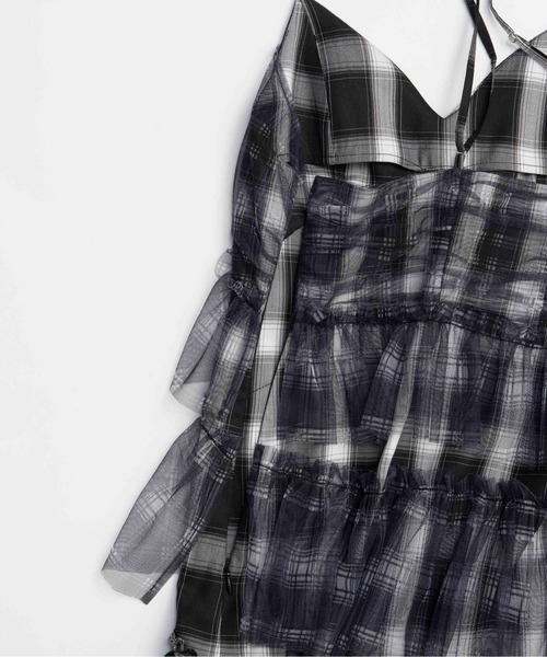 MAISON SPECIAL ワンピース Plaid Tiered Dress/チェック