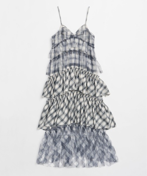 MAISON SPECIAL ワンピース Plaid Tiered Dress/チェック