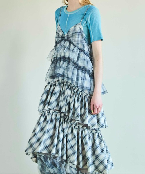 メゾンスペシャル MaisonSpecial ワンピース チェック チュニック MAISON SPECIAL ワンピース Plaid Tiered Dress/チェック
