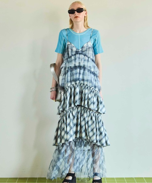 メゾンスペシャル MaisonSpecial ワンピース チェック チュニック MAISON SPECIAL ワンピース Plaid Tiered Dress/チェック