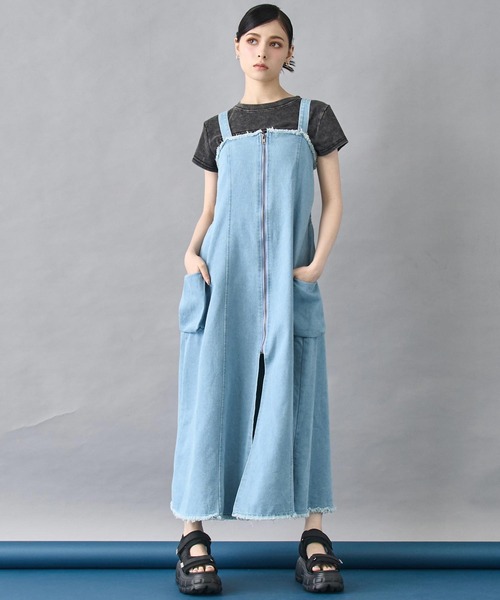 ANAP　SETTIMO　デニム　ワンピース ANAP ワンピース ZIP デニム フレアワンピース : ZOZOTOWN Yahoo