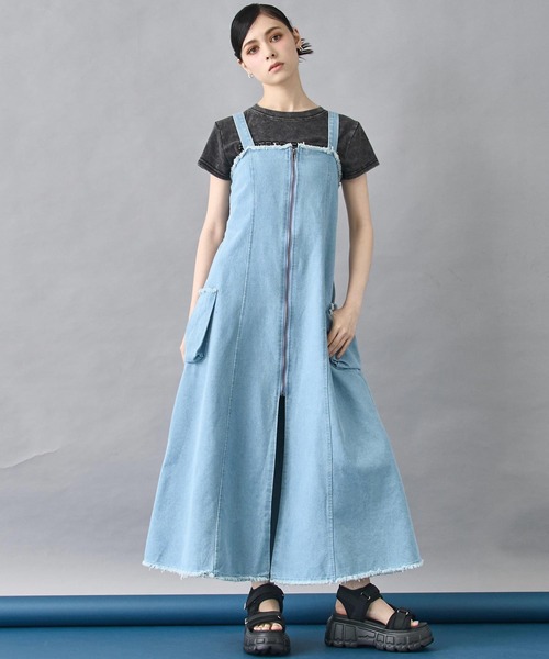 ANAP ワンピース ZIP デニム フレアワンピース : ZOZOTOWN Yahoo!店