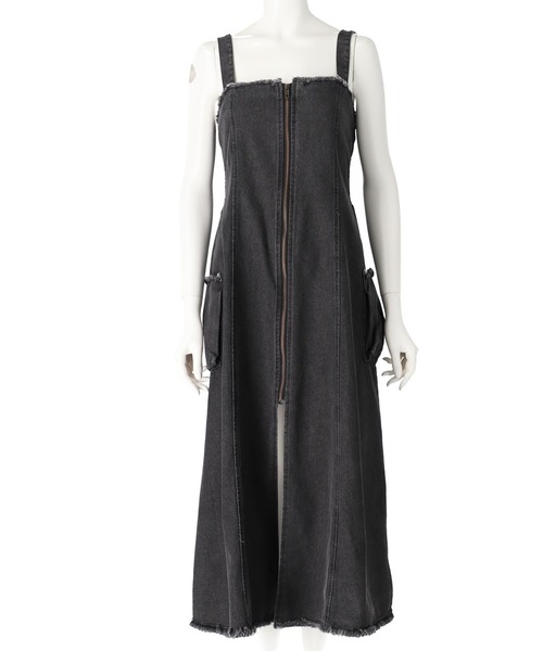 ANAP（アナップ） ワンピース ZIP デニム フレアワンピース : ZOZOTOWN