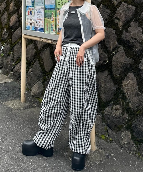 Alley Tokyo パンツ いろんな柄パラシュートパンツ レディース