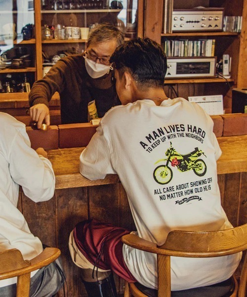 tシャツ THE BEYOND AND PRODUCTS/ザ ビヨンド アンド プロダクツ×北の国から 男は見栄だ long tee ロンＴ レディー
