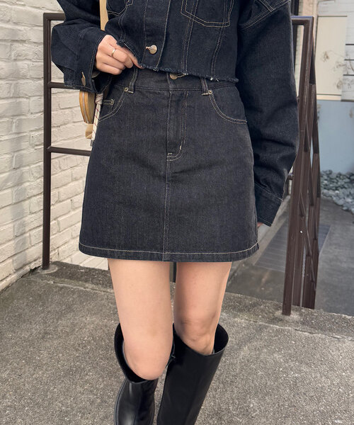 Chico デニムジャケット デニムスカート Chico 「Chico」 デニムスカート MEDIUM ベージュ レディース