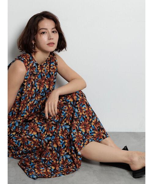 Te chichi ワンピース フラワープリントワンピース : ZOZOTOWN